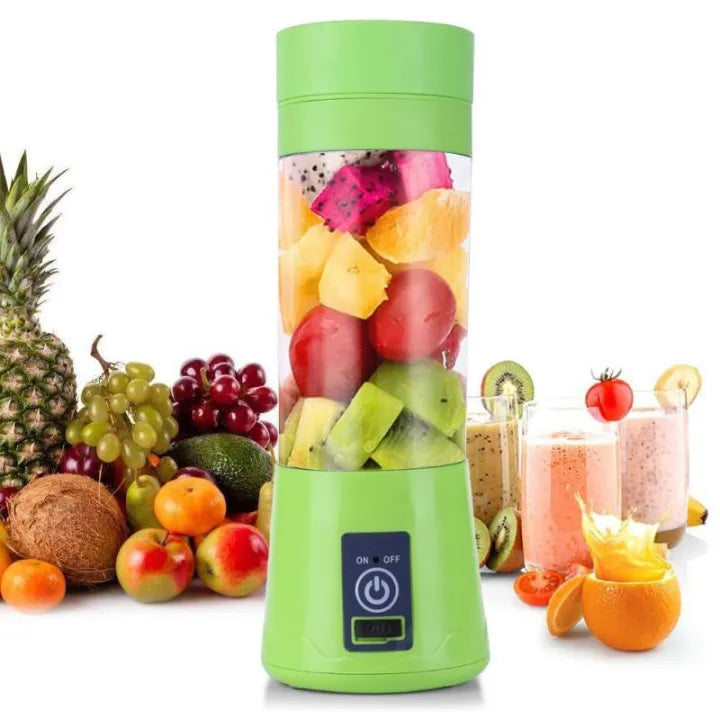 Portable Mini 6-Blade Juicer Blender – Rechargeable 380ml Outdoor Juicing Cup