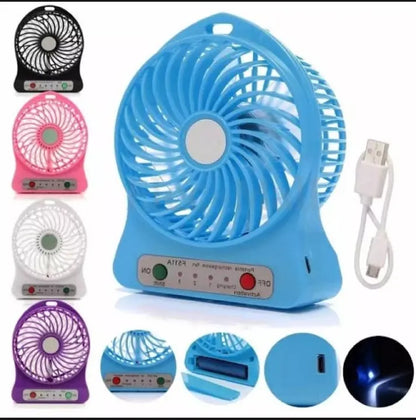 Portable Mini USB Fan | Rechargeable Battery | 3-Speed Adjustable Cooling Fan