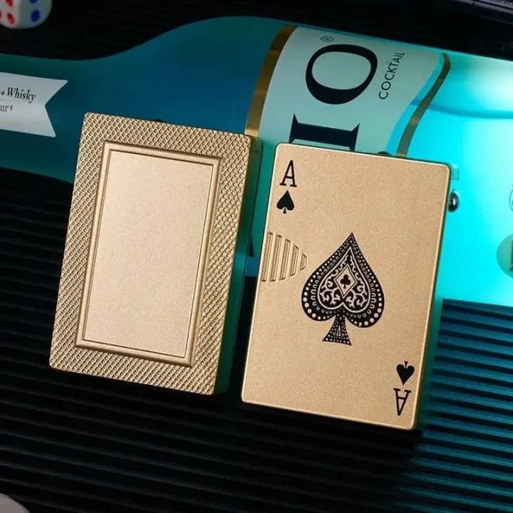 Jet Torch Playing Card Lighter – Green Flame Ace Card Lighter (Metal Body)