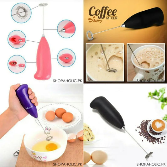 Handheld Electric Mini Coffee &amp; Egg Beater – Milk Frother &amp; Mixer