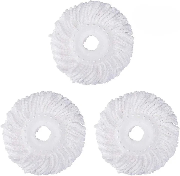 (pack Of 3)spin Mop Refill – Extra Head, Additional Microfiber Mop Round Shape Mop Heads