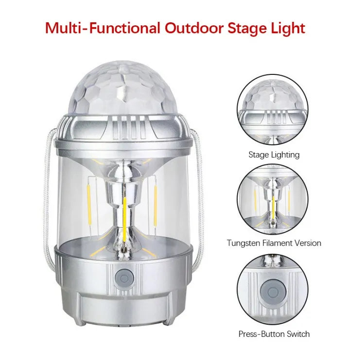 Outdoor LED Table Lamp | Portable Night Light &amp; Camping Lamp (20W, Rechargeable, Random Color)