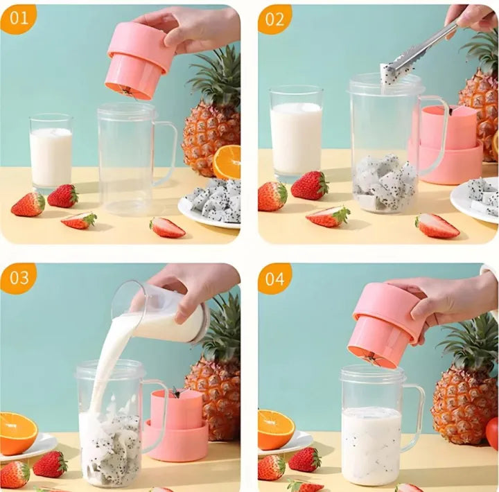 Crusher Juicer 2 In 1 Mini Portable USB Rechargeable High Quality 6 Blades