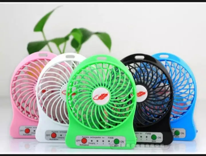 Portable Mini USB Fan | Rechargeable Battery | 3-Speed Adjustable Cooling Fan