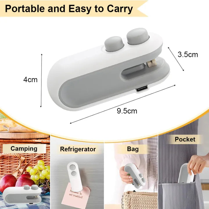 Rechargeable Mini Heat Bag Sealer – Portable Handheld Sealing Machine