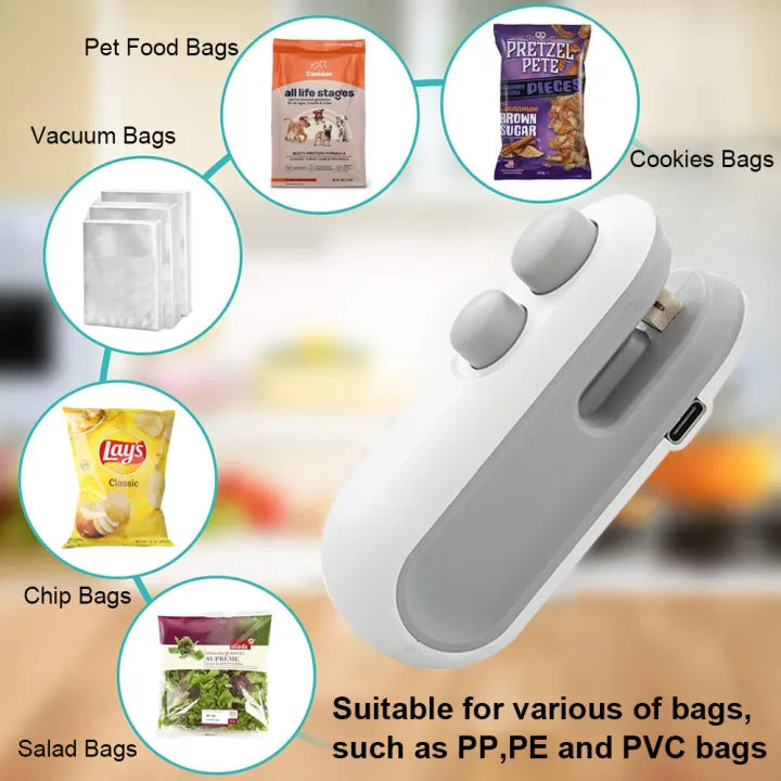 Rechargeable Mini Heat Bag Sealer – Portable Handheld Sealing Machine