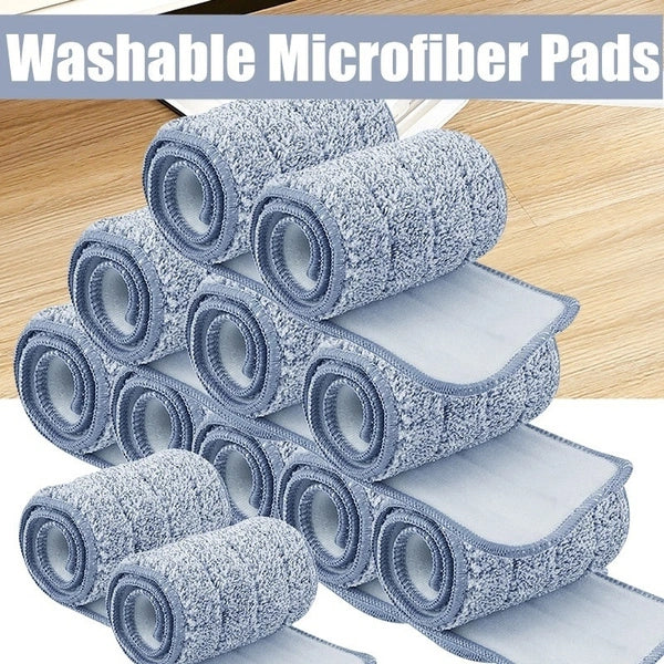 Pack of 2 Washable Microfiber Pads – Durable Replacement for Flat Squeeze Mop (33x12cm)