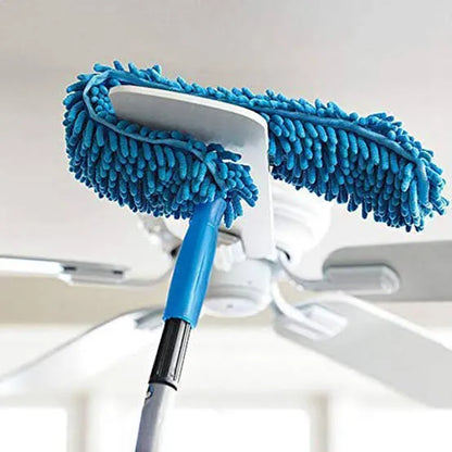 Flexible Microfiber Fan Duster – Telescopic Stainless Steel Handle