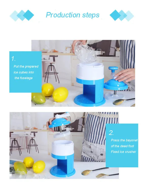 Manual Ice Gola Machine – Portable Ice Crusher &amp; Slush Maker