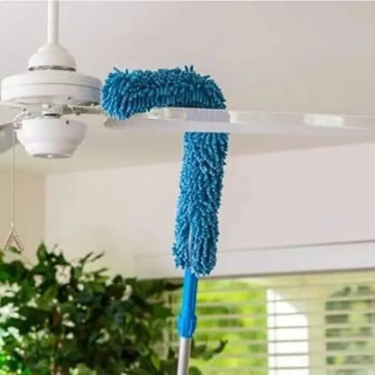 Flexible Microfiber Fan Duster – Telescopic Stainless Steel Handle