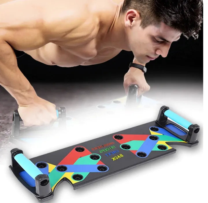 9-in-1 Foldable Push-Up Board – Multi-Functional Fitness Workout System