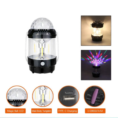 Outdoor LED Table Lamp | Portable Night Light &amp; Camping Lamp (20W, Rechargeable, Random Color)